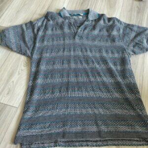 GUESS Mens Vintage 90s Country Club Striped Collared Polo Shirt Size XL